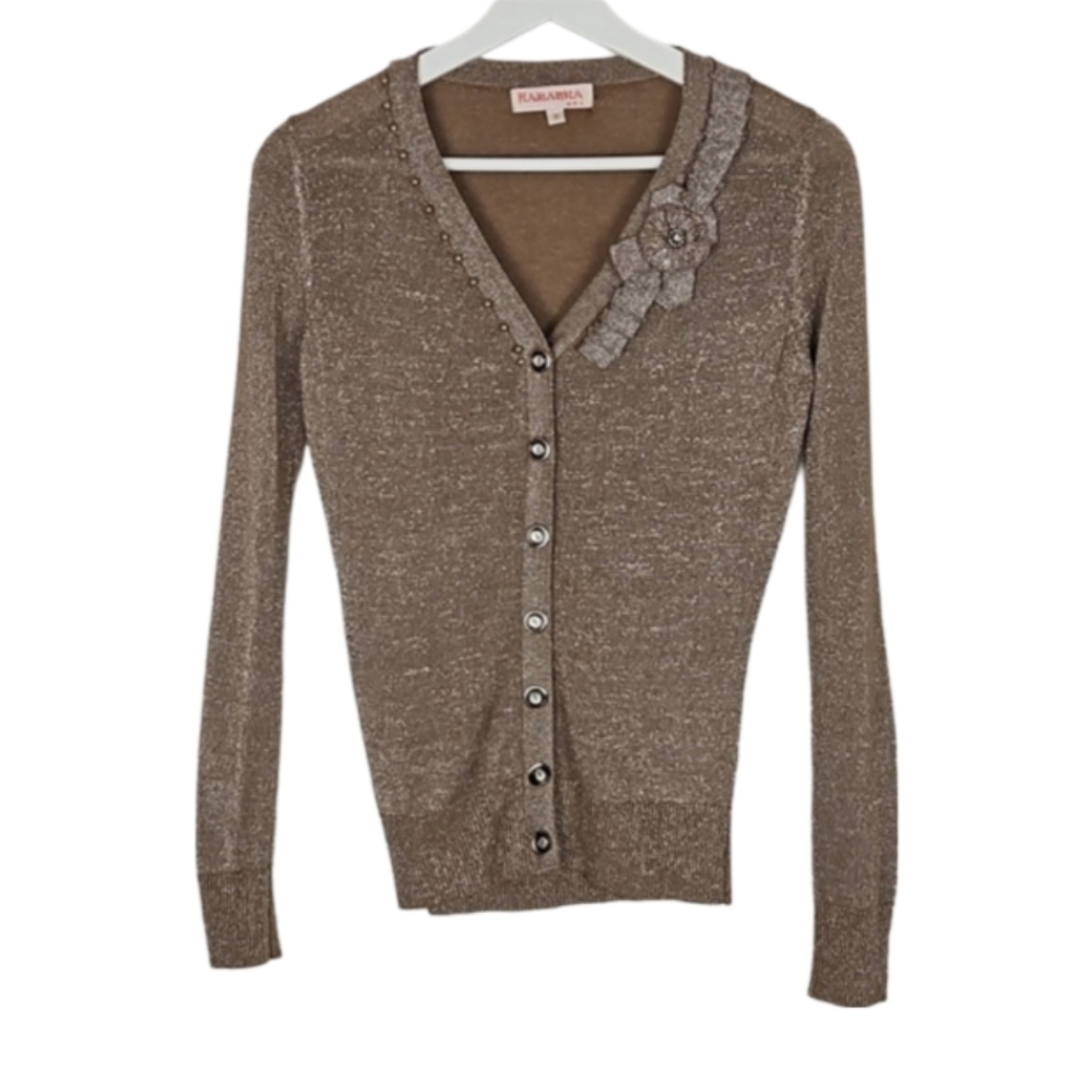 Vintage Gold Metallic Cardigan